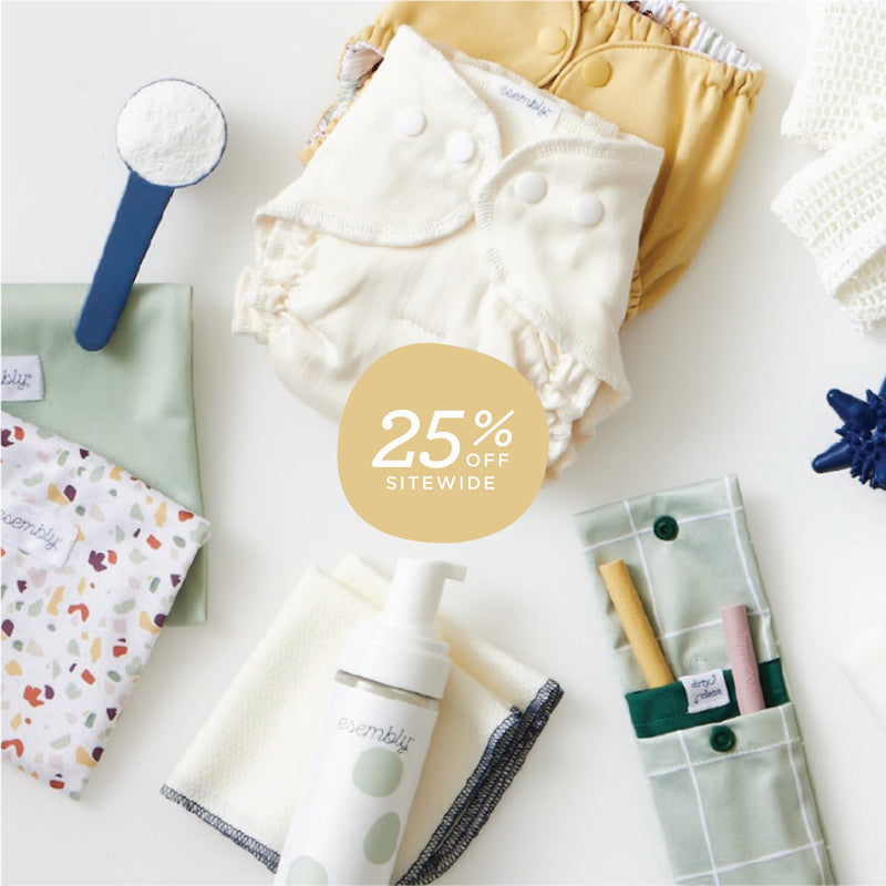 Inner, Barley Outer, Scoop of Washing Powder, two petite pouches, Wipe Ups and Wipe Up Wash, Sippers, Agitators, and Go-Two Sponges now 25% off