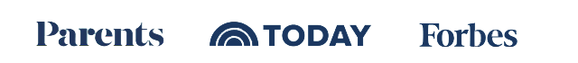 Logos for the following companies: Parents, Today, and Forbes