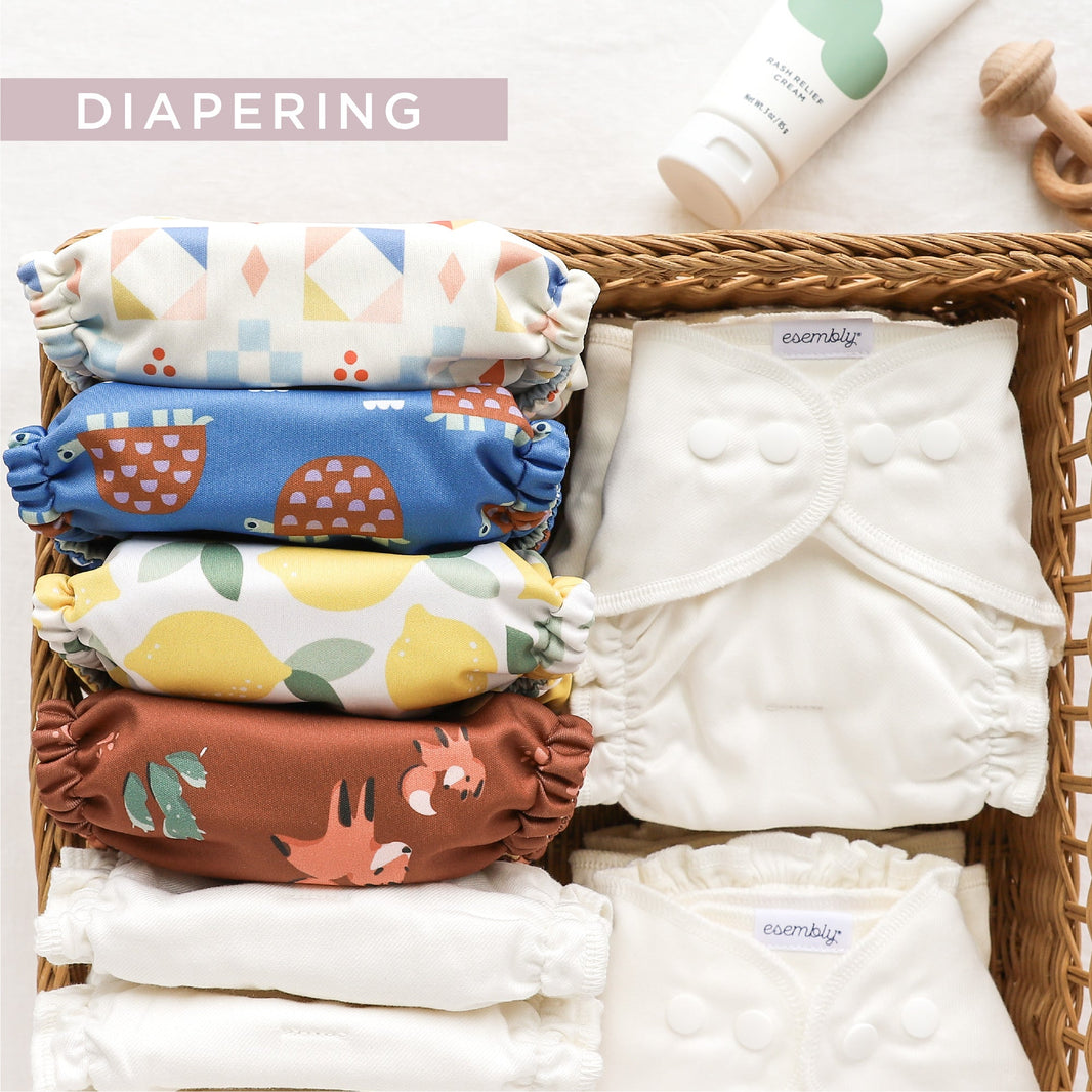 Basked of Cloth Diapers