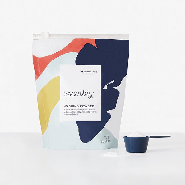 Esembly's unique cloth diaper washing powder — works on any laundry